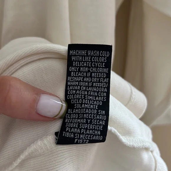 ▫️RAFAELLA: Women’s off-white quarter sleeved blouse, size 2X, w/sheer neck▫️ - Picture 6 of 7